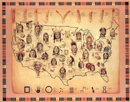 Indian Tribes of the US map