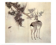 Keibun Toyo Toyohiko - Deer Pine Bat