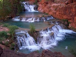 Beaver Falls in the Havasupai reservation in the Grand Canyon