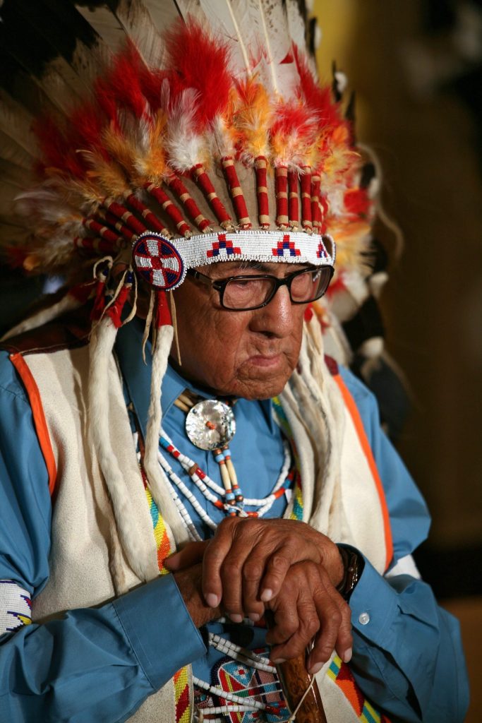 Joseph Medicine Crow receiving the Presidential Medal of Freedom in 2009