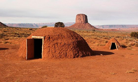 Navajo Hogan (traditional home) and Sweat Lodge